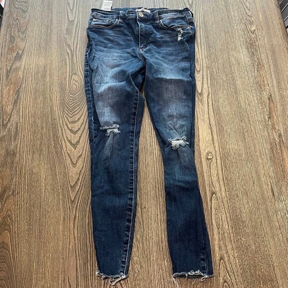 STS Blue Ellie High Rise Jeans Distressed Denim Raw Hem Medium Wash Blue Size 27 - Picture 1 of 11